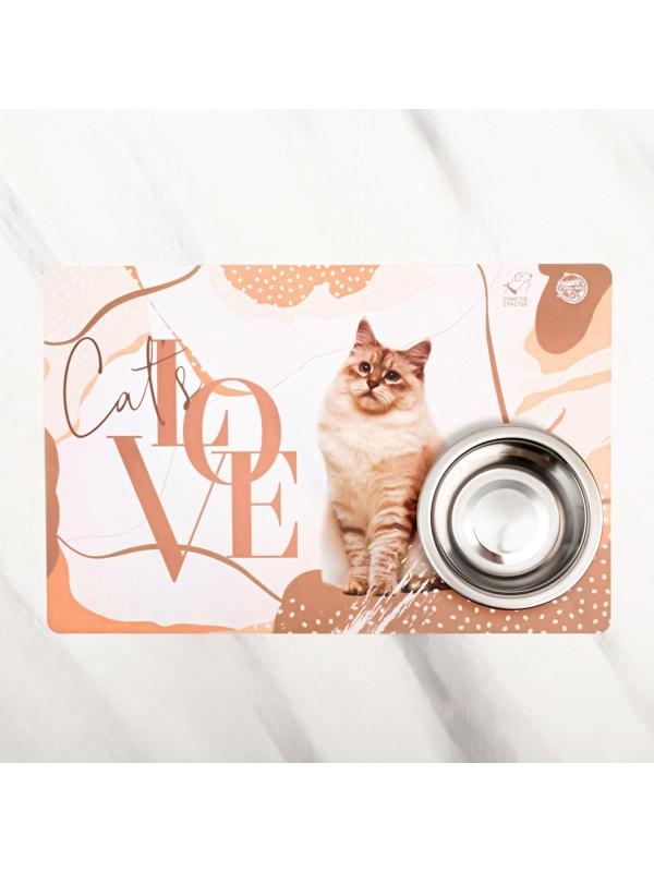 Коврик под миску Cat's love, 43х28 см