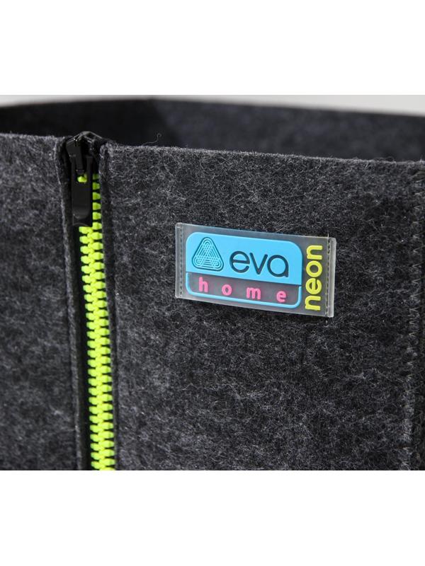 Корзина для хранения Eva NEON, 24 л, 30×30×30 см, цвет тёмно-серый