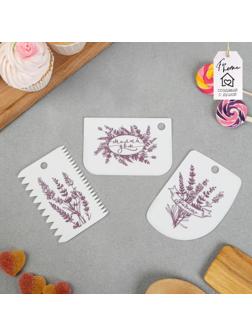 Набор кондитерских шпателей KONFINETTA «Милый дом» 11.5×8 см, 11.2×6.5 см, 10×7 см, 3 шт