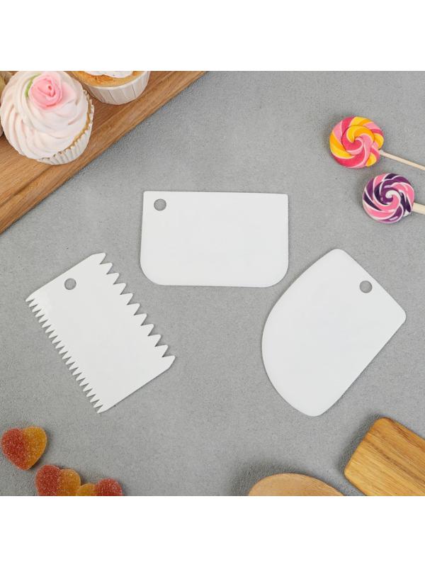 Набор кондитерских шпателей KONFINETTA «Милый дом» 11.5×8 см, 11.2×6.5 см, 10×7 см, 3 шт