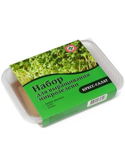 Набор для выращивания микрозелени My Greens, Кресс-салат, лоток, джутовый коврик