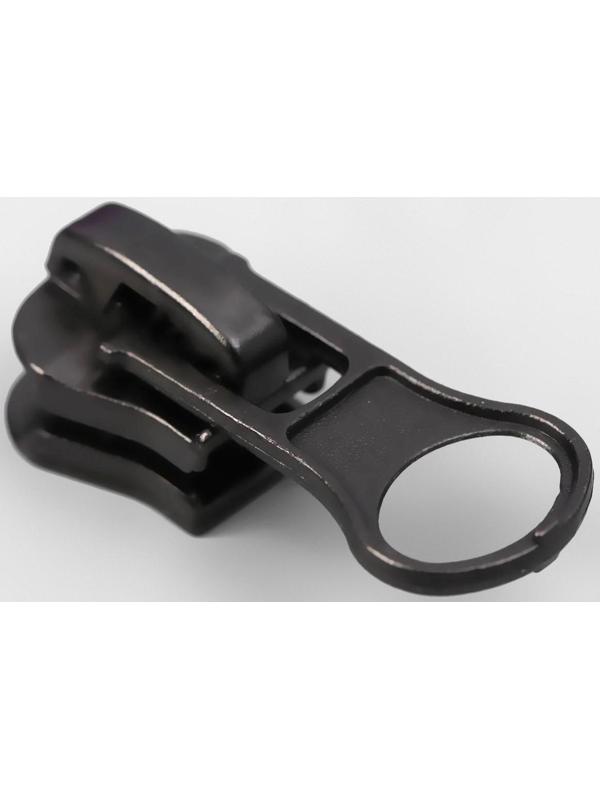 Замок автоматический для молнии «Трактор», №5, 10 шт, цвет чёрный никель