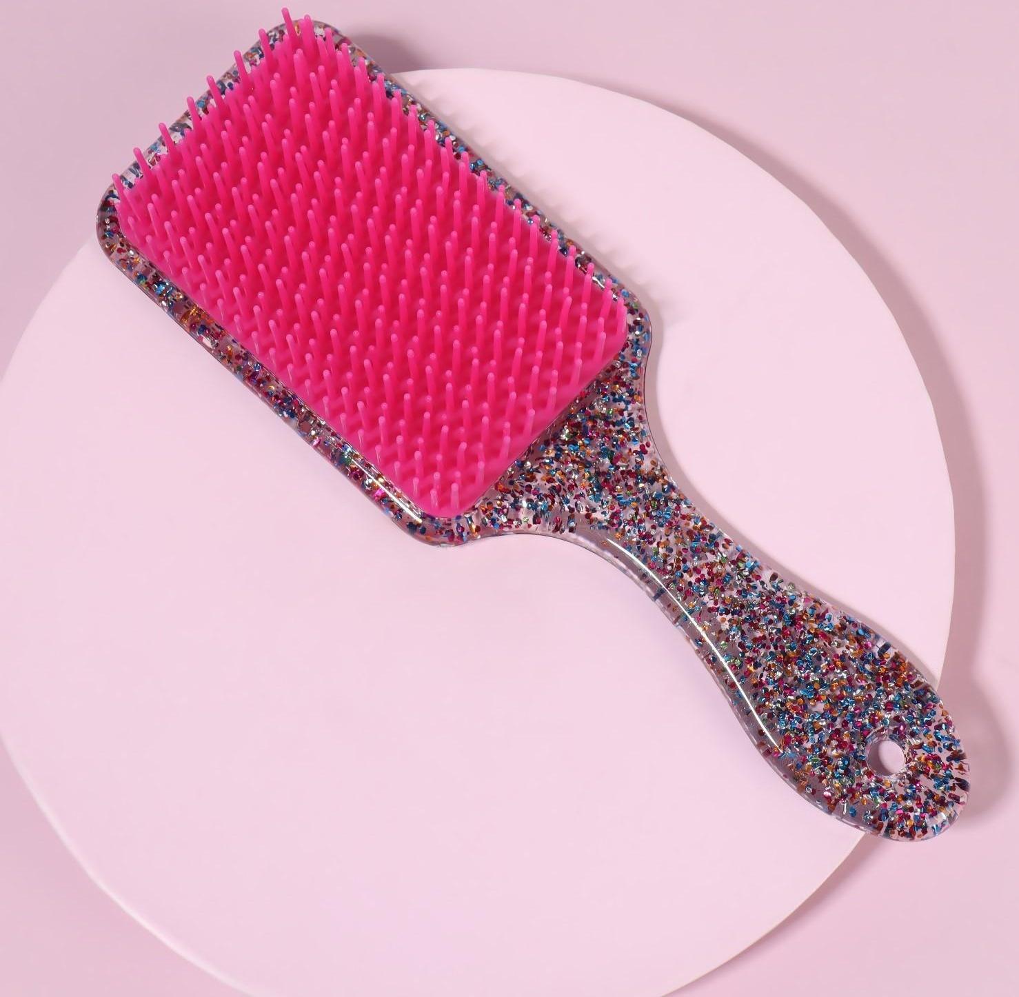 Расчёска массажная, широкая, 5,5 × 17,5 см, цвет МИКС