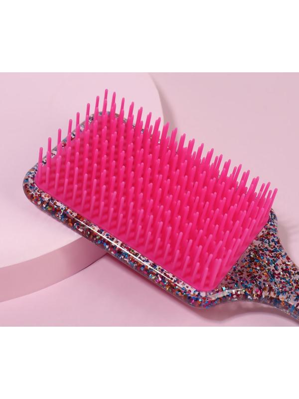Расчёска массажная, широкая, 5,5 × 17,5 см, цвет МИКС