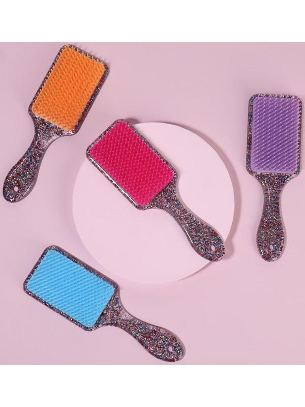 Расчёска массажная, широкая, 5,5 × 17,5 см, цвет МИКС