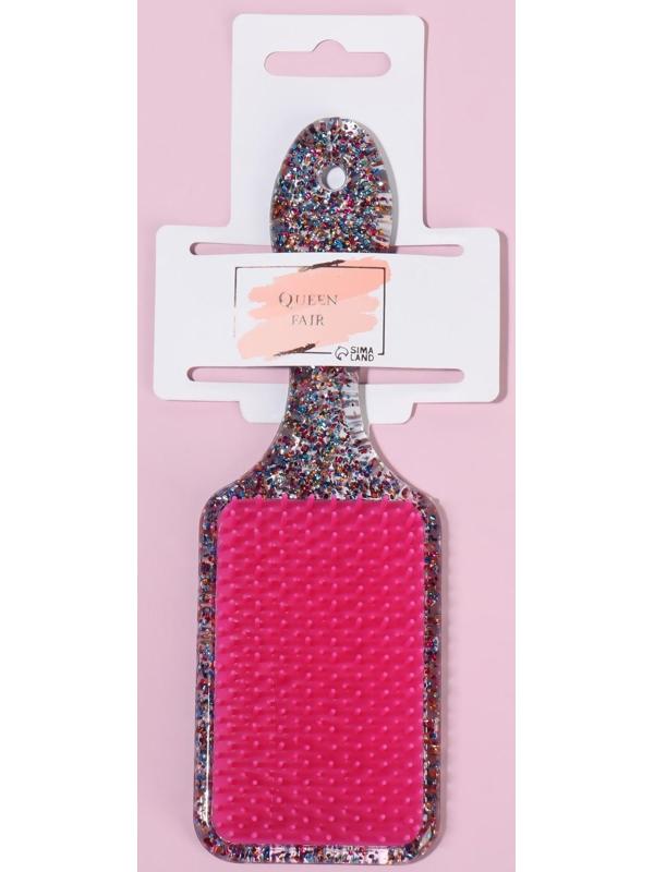 Расчёска массажная, широкая, 5,5 × 17,5 см, цвет МИКС