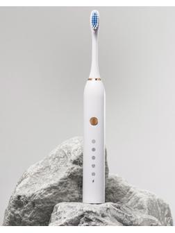 Электрическая зубная щётка Luazon LP-005, вибрационная, 2 насадки, от АКБ, белая