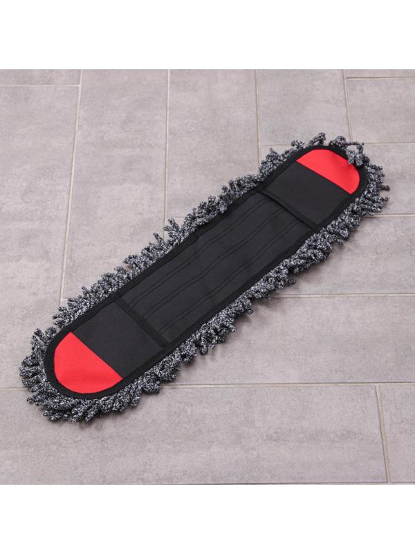 Насадка для плоской швабры арт. 3092576, 62×13 см, микрофибра, цвет серый