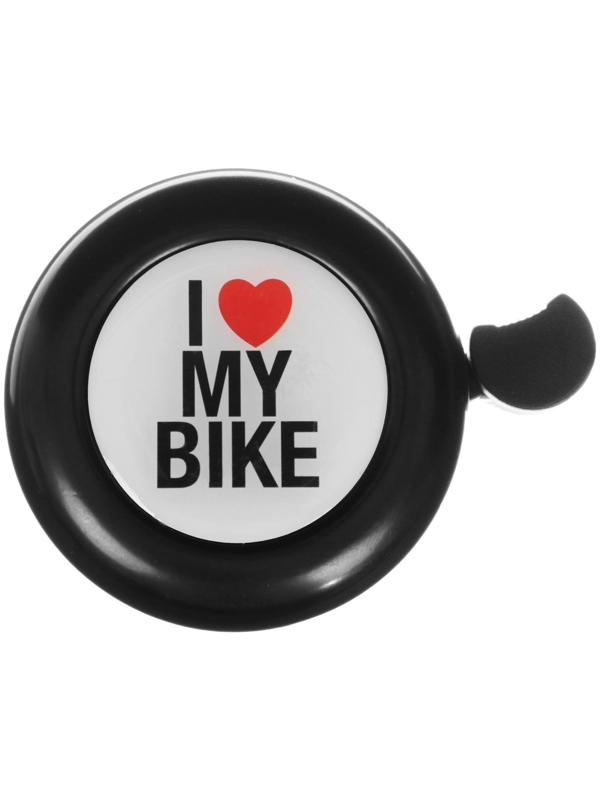 Звонок велосипедный I love my bike, цвет чёрный