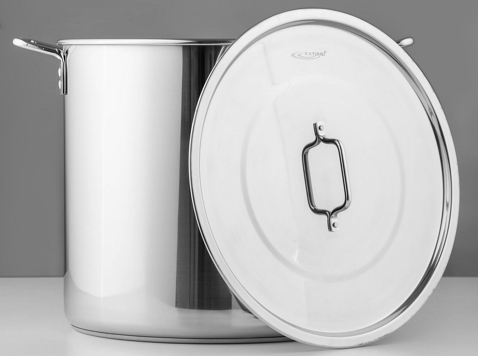 Котел «Общепит», 40 л, d=40 см, h=35 см, металлическая крышка, с теплораспределительным слоем