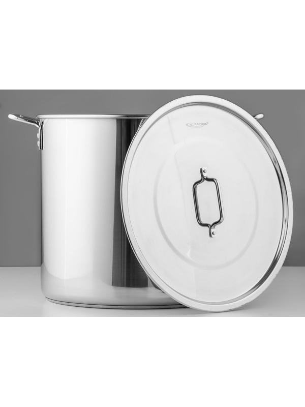 Котел «Общепит», 40 л, d=40 см, h=35 см, металлическая крышка, с теплораспределительным слоем