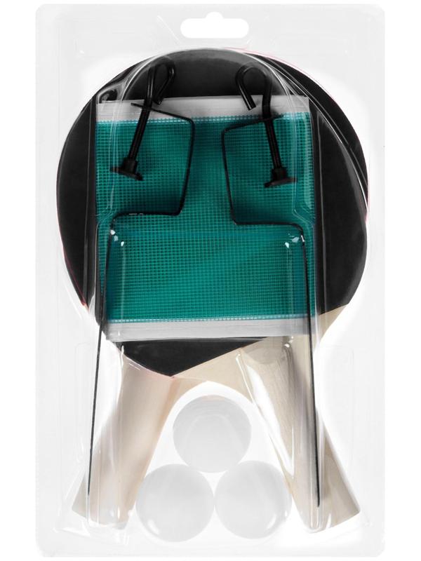 Набор для настольного тенниса BOSHIKA Training: 2 ракетки, 3 мяча, сетка, крепление