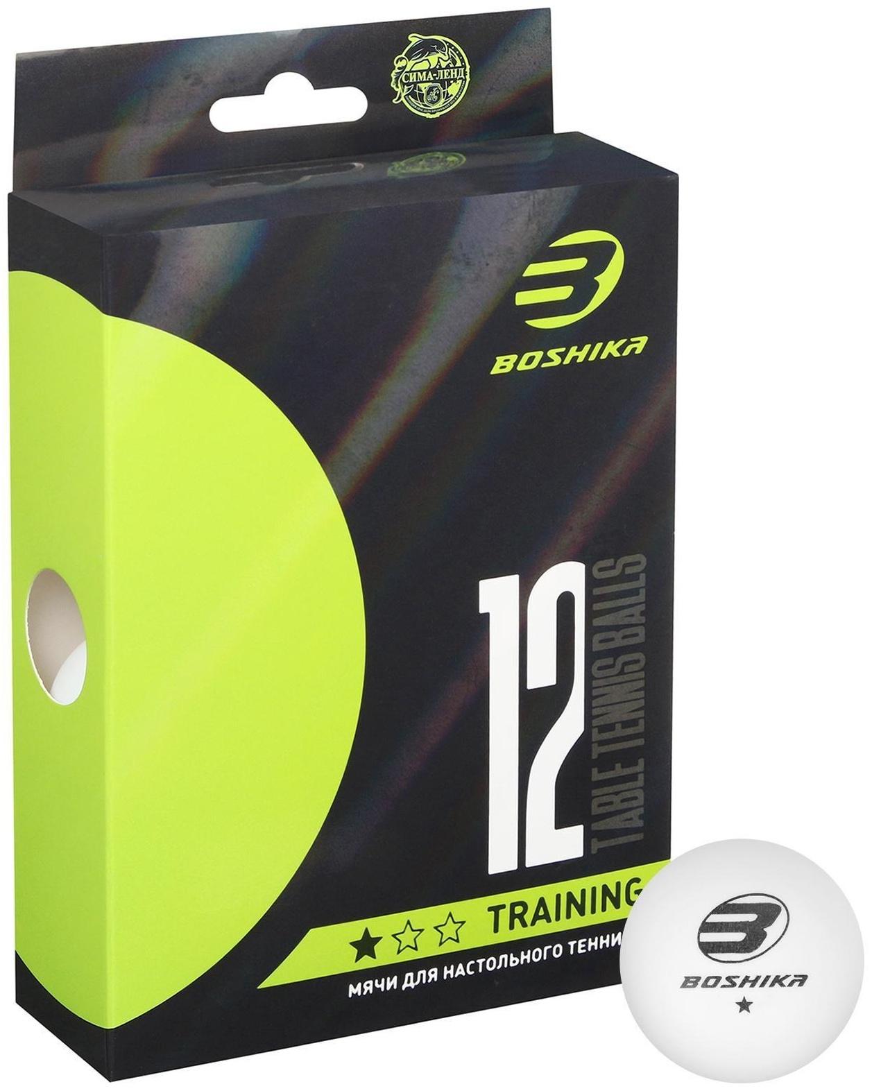Мяч для настольного тенниса Training, 1 звезда, набор 12 шт., 40 мм, цвет белый
