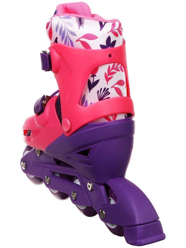 Роликовые коньки раздвижные, р. 30-33, колёса PVC 64 мм, пластиковая рама