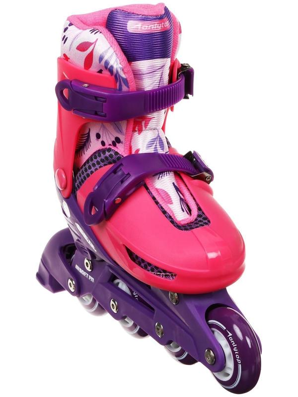 Роликовые коньки раздвижные, р. 30-33, колёса PVC 64 мм, пластиковая рама