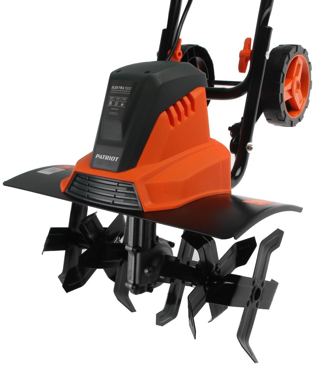 Культиватор электрический PATRIOT ELEKTRA 1500, 1500 Вт, 220 В, 360 об/мин, 450х205 мм
