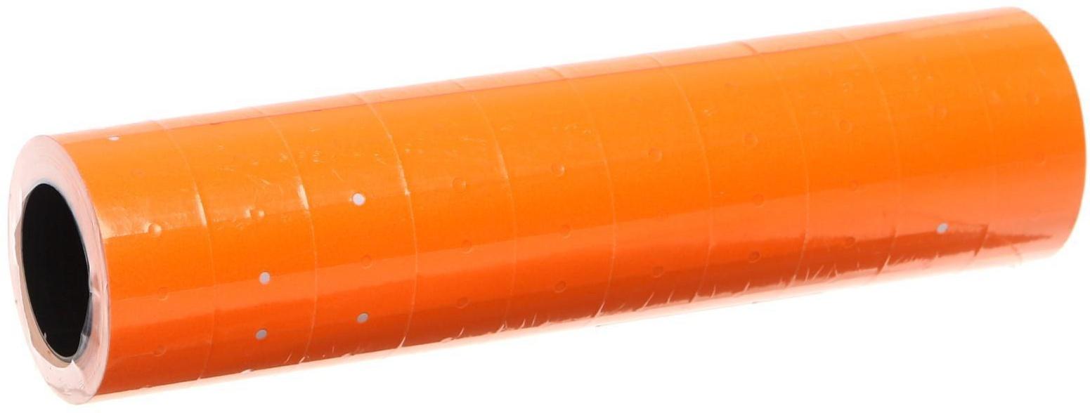 Этикет-лента 21 х 12 мм, прямоугольная, оранжевая, 500 этикеток