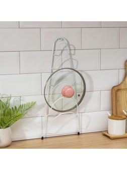 Подставка для крышек подвесная, 19,5×9×46 см, цвет белый