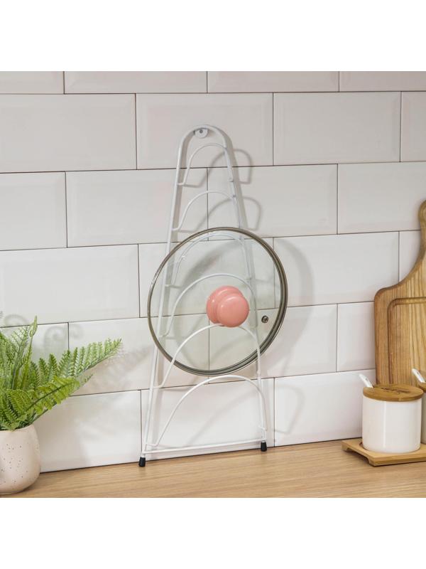 Подставка для крышек подвесная, 19,5×9×46 см, цвет белый