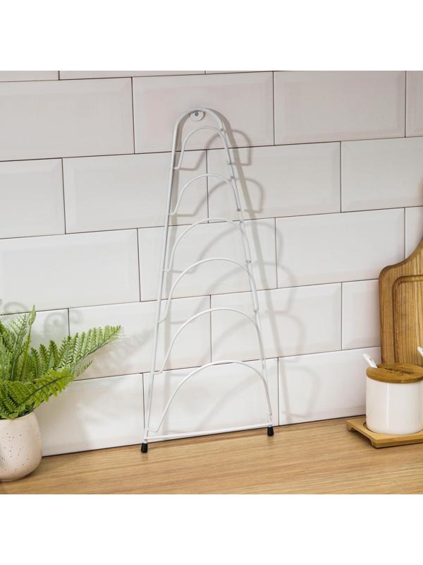 Подставка для крышек подвесная, 19,5×9×46 см, цвет белый