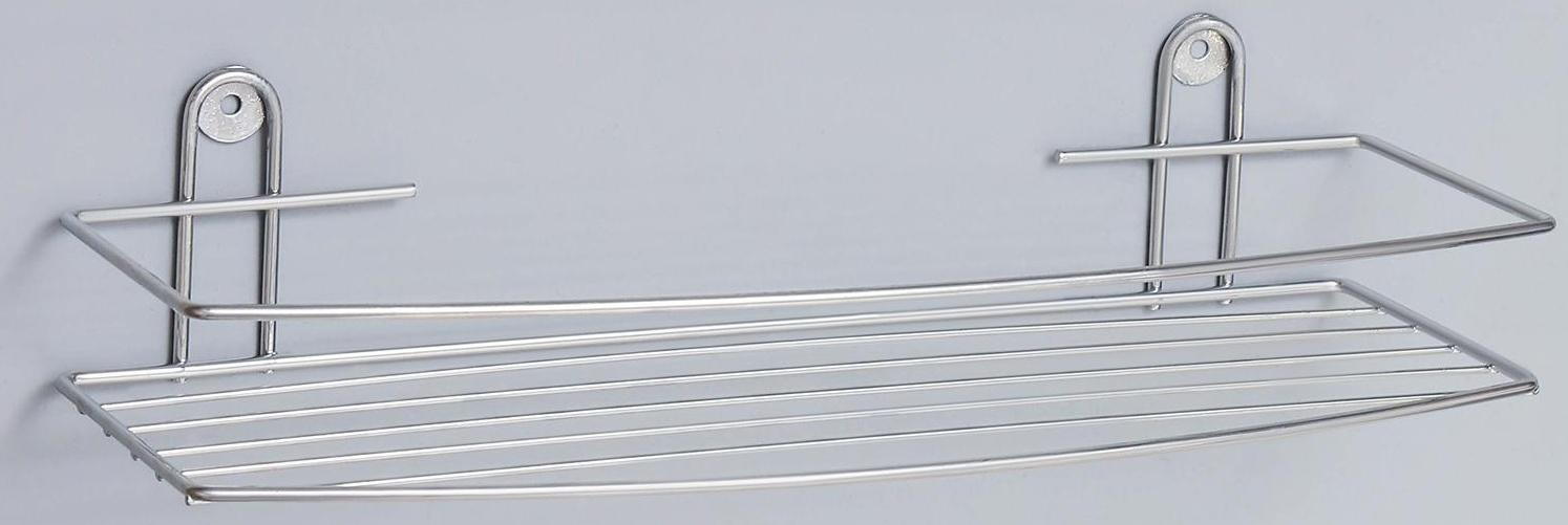 Полка для ванной прямая, 35×13×7,5 см, цвет хром