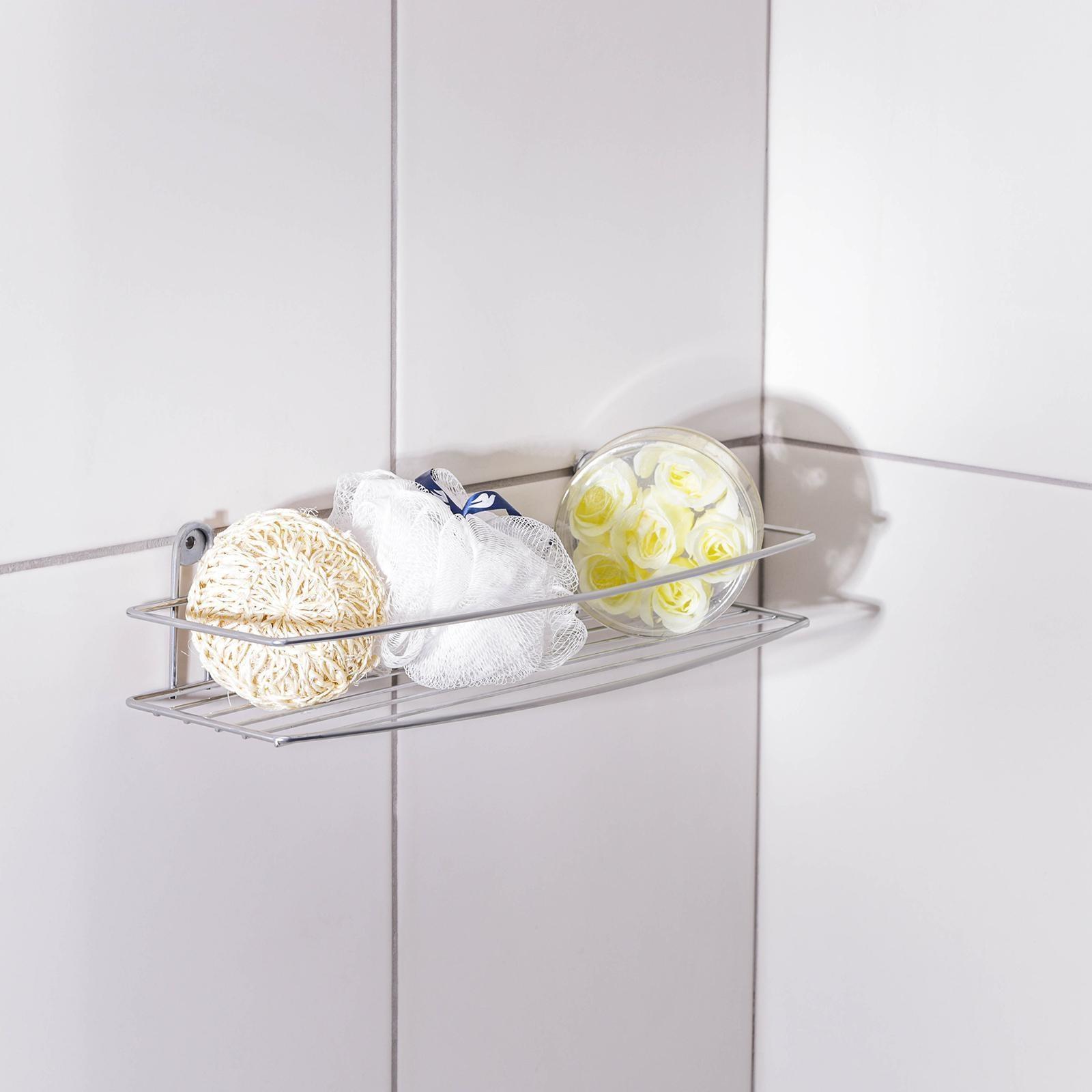 Полка для ванной прямая, 35×13×7,5 см, цвет хром