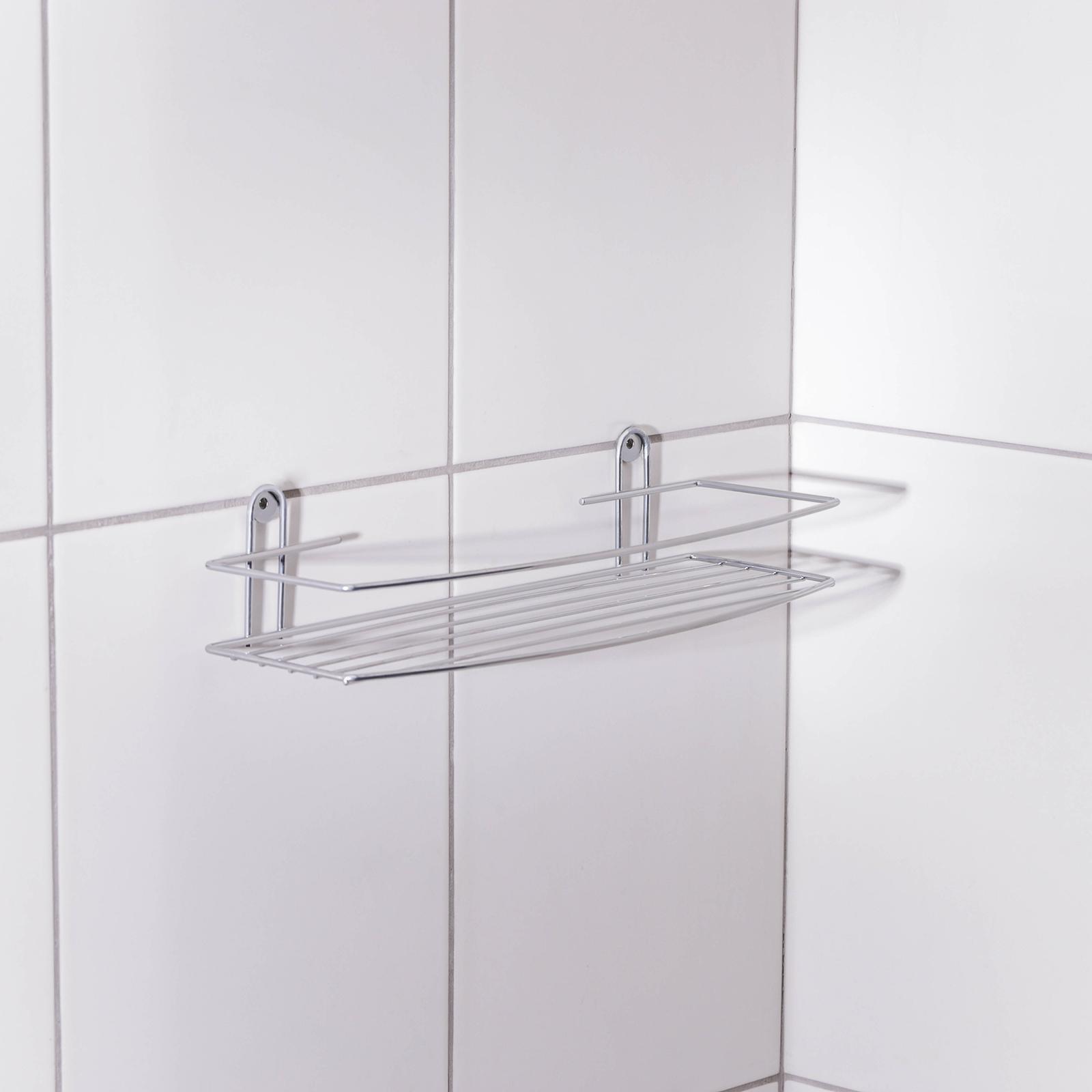 Полка для ванной прямая, 35×13×7,5 см, цвет хром