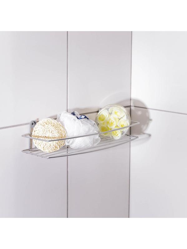 Полка для ванной прямая, 35×13×7,5 см, цвет хром