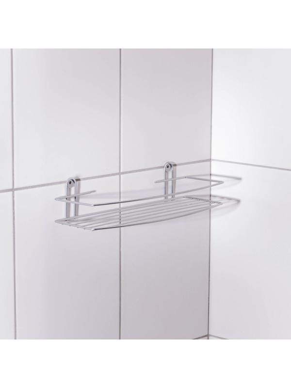 Полка для ванной прямая, 35×13×7,5 см, цвет хром