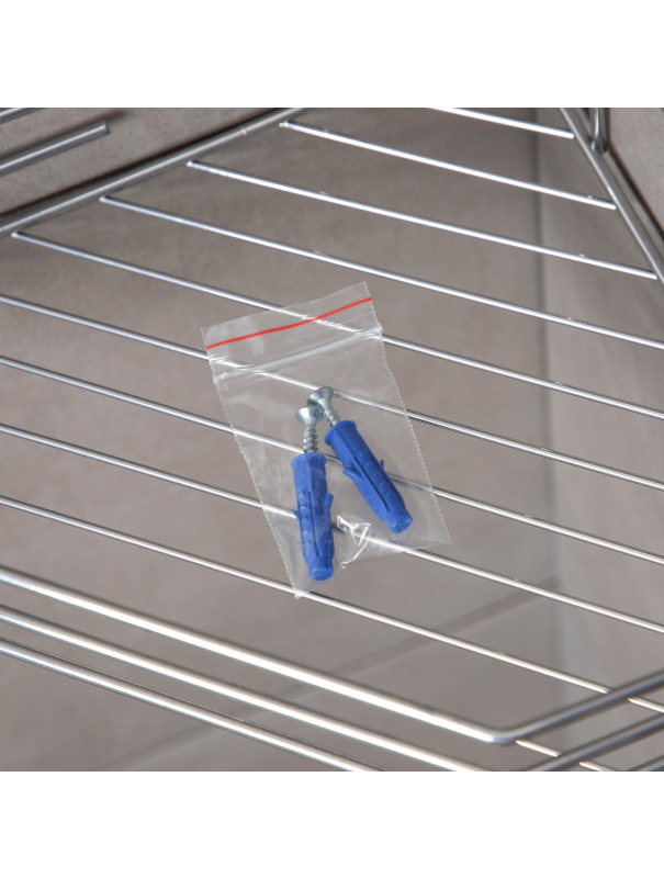 Полка для ванной угловая, 20,5×20,5×6,5 см, цвет хром