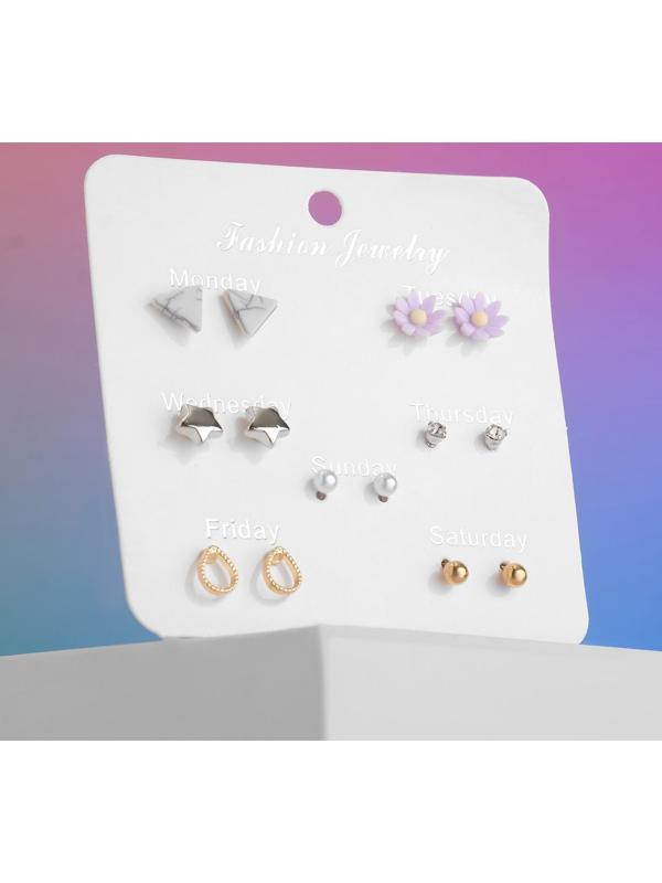 Серьги набор 7 пар 