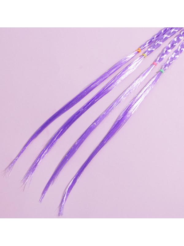 Цветные косички для волос «Верь в сказку», на резинке, диам 4 см.