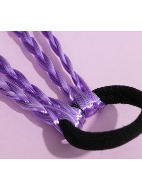 Цветные косички для волос «Верь в сказку», на резинке, диам 4 см.