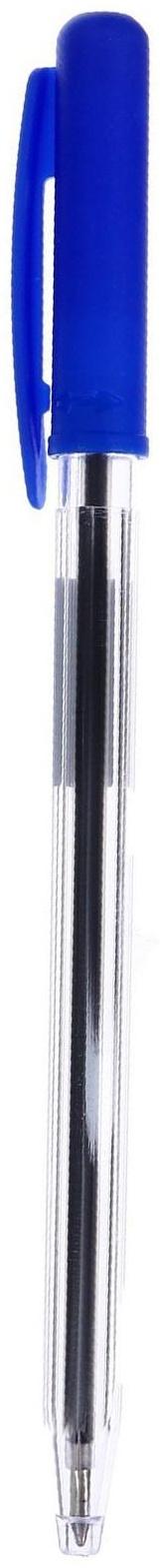 Ручка шариковая, поворотная, пишущий узел 1,0 мм., стержень синий, корпус прозрачный