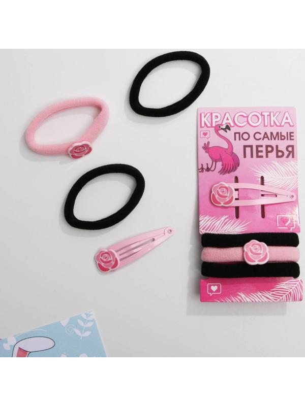 Резинки и заколка для волос «Красотка», набор