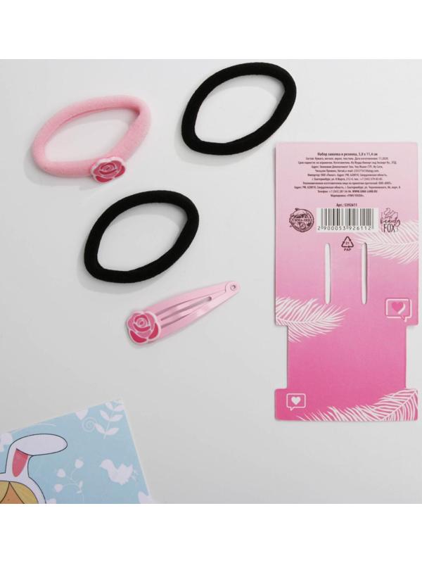 Резинки и заколка для волос «Красотка», набор