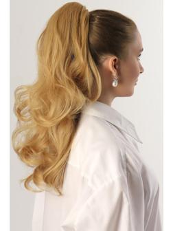 Хвост накладной, волнистый волос, на крабе, 40 см, 150 гр, цвет блонд(#HTY22)