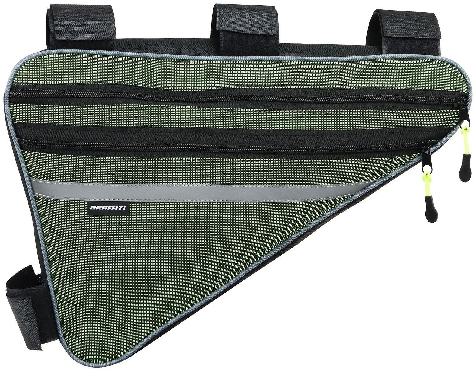 Велосумка под раму Graffiti-МАСТЕР, большая, цвет зеленый