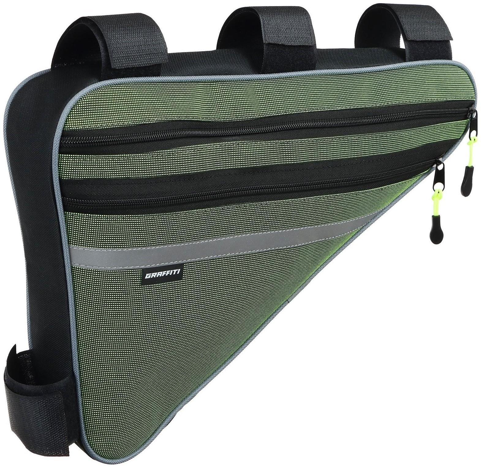 Велосумка под раму Graffiti-МАСТЕР, большая, цвет зеленый