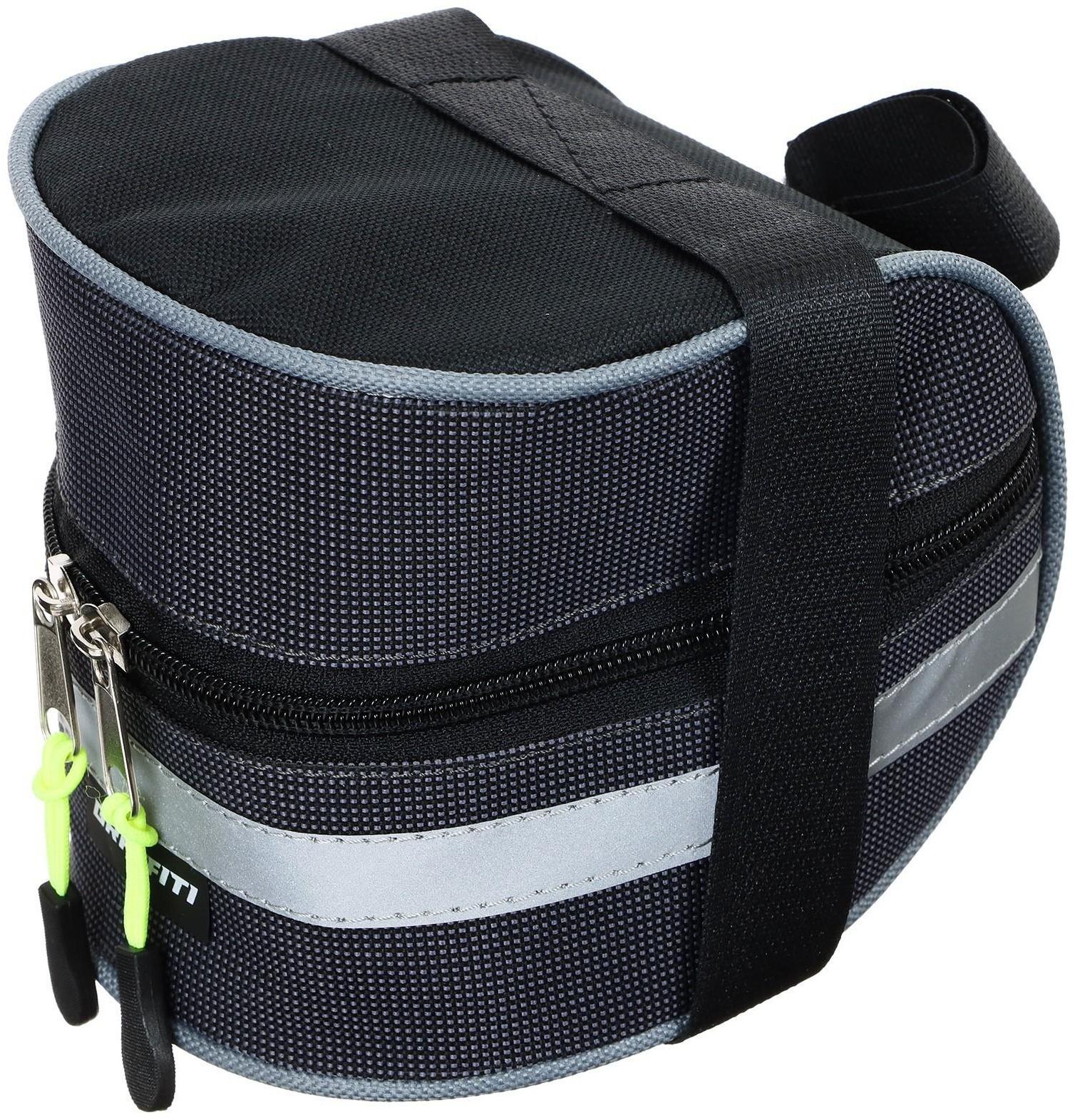 Велосумка под седло Graffiti-МАСТЕР, средняя, цвет серый