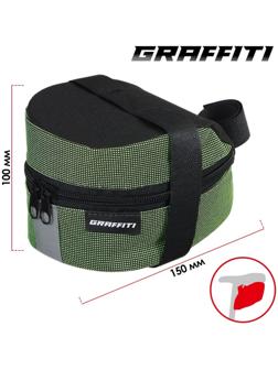 Велосумка под седло Graffiti, цвет зеленый