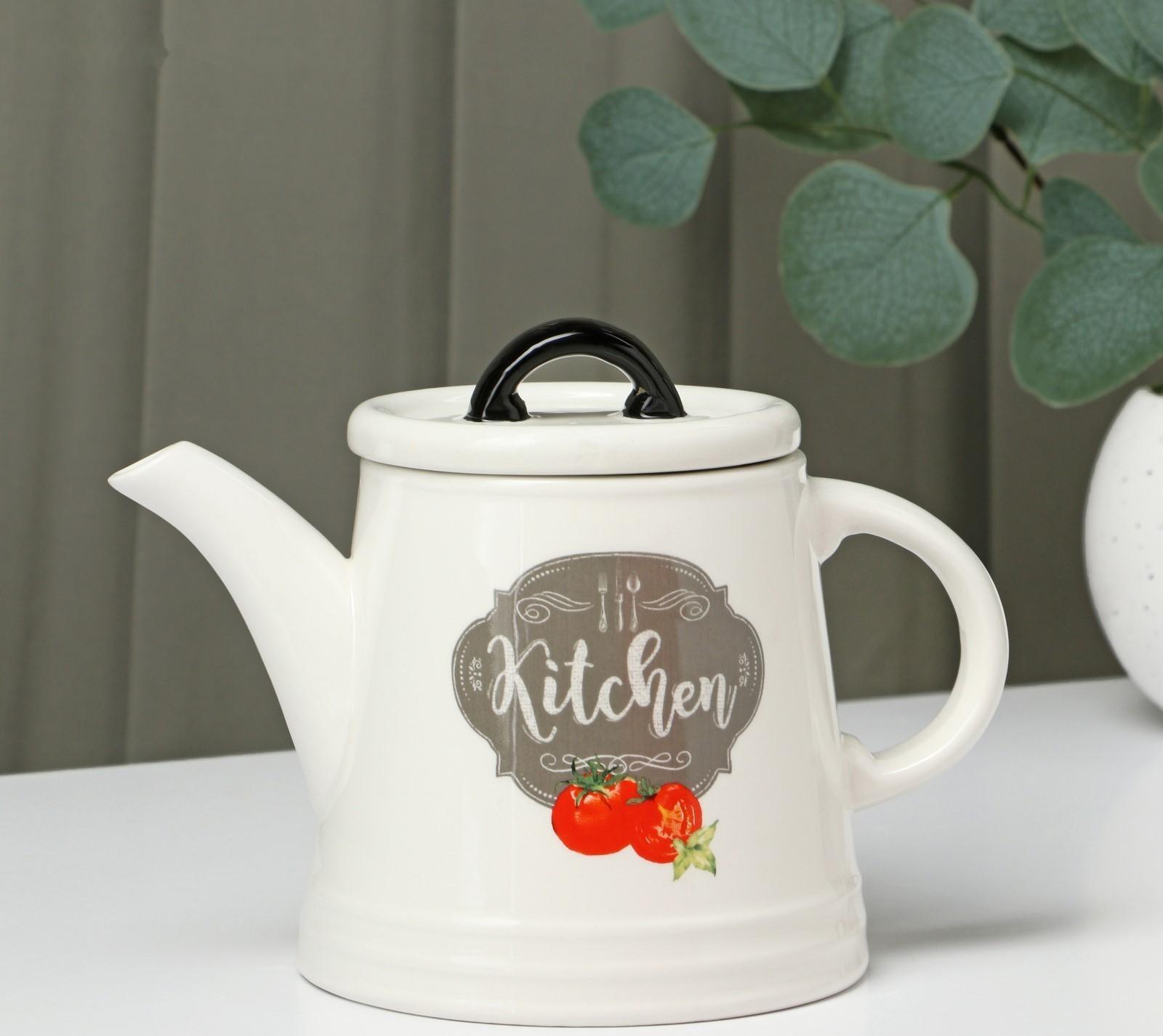 Чайник заварочный Доляна «Гурман», 740 мл, цвет белый