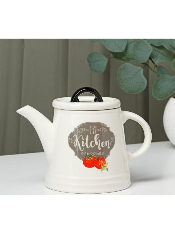 Чайник заварочный Доляна «Гурман», 740 мл, цвет белый