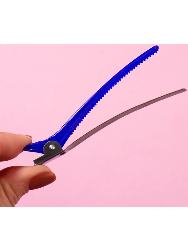 Набор зажимов для волос, 10 см, 6 шт, цвет МИКС