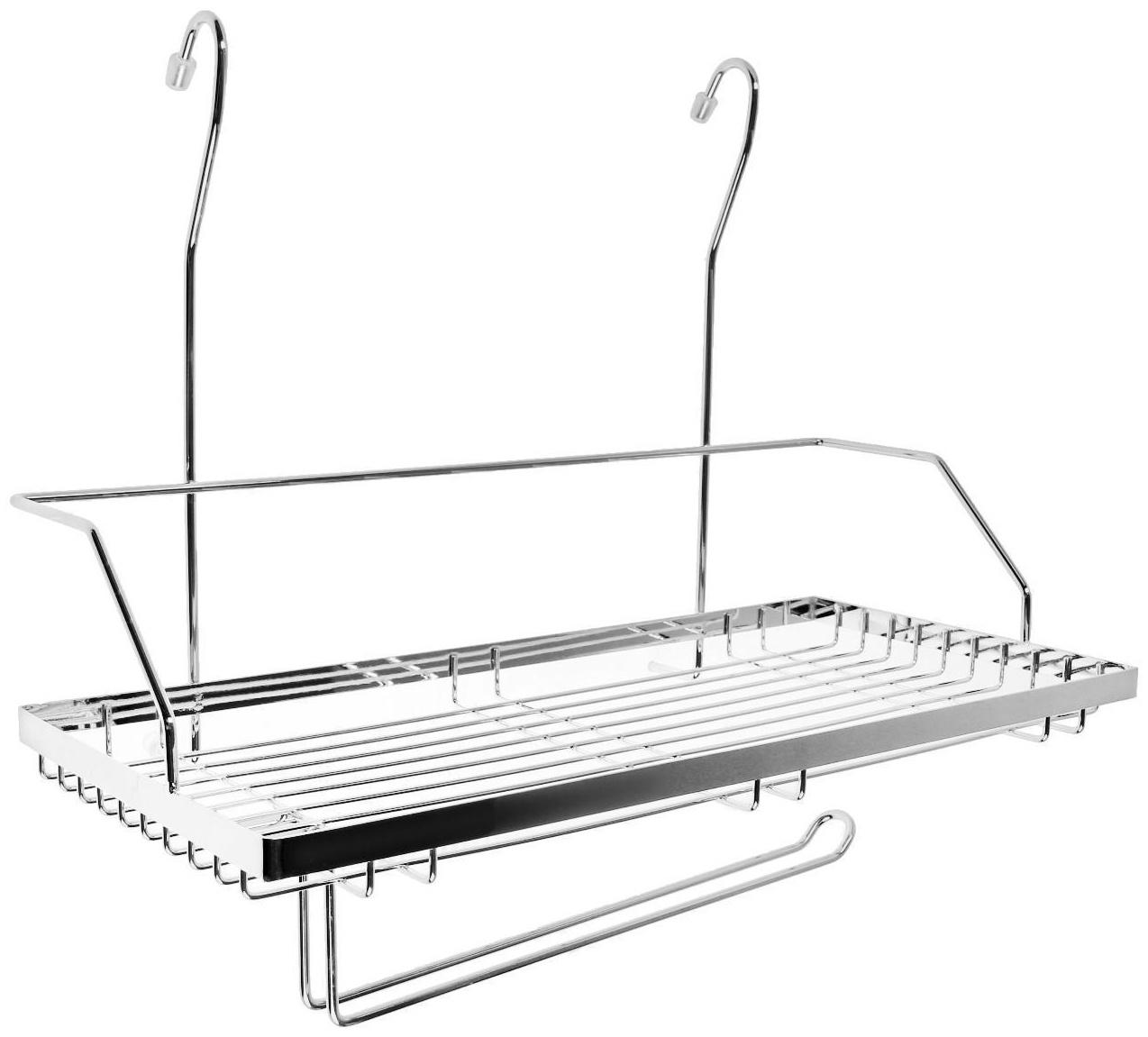 Полка с держателем для полотенца, хром