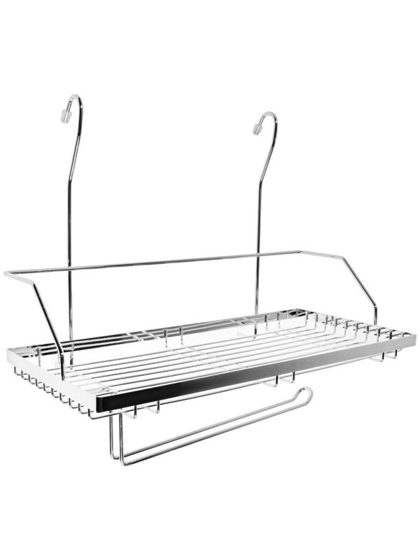 Полка с держателем для полотенца, хром