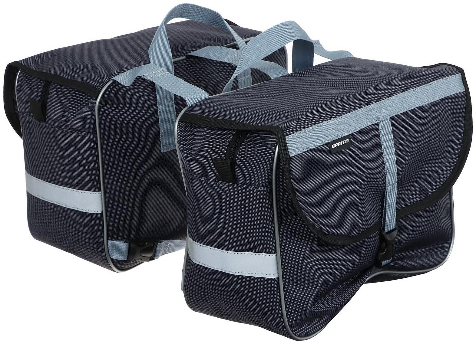 Велосумка Graffiti КАНТРИ 2 на багажник, цвет серый