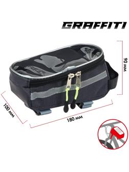 Велосумка на раму Graffiti-МАСТЕР, цвет серый