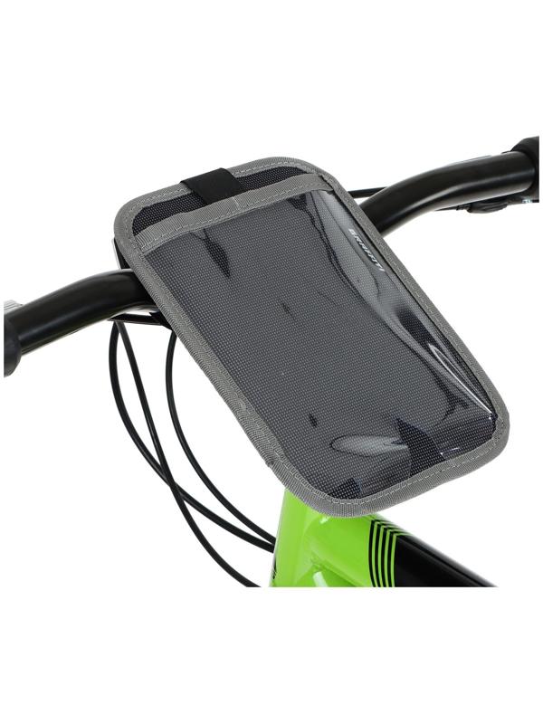 Велосумка Dream Bike «ПОИНТ-2» на руль для телефона, увеличенная, цвет серый