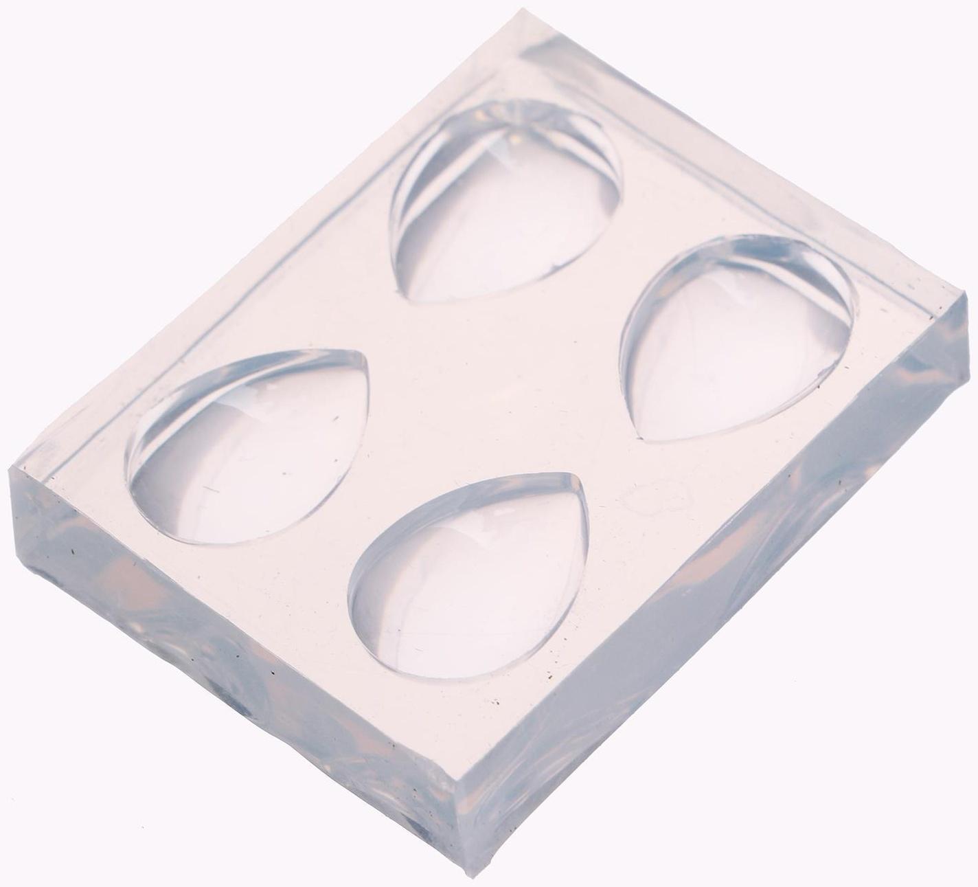 Силиконовый молд 4-х капелек, КЛ-104, 18 × 13 мм, h-5 мм